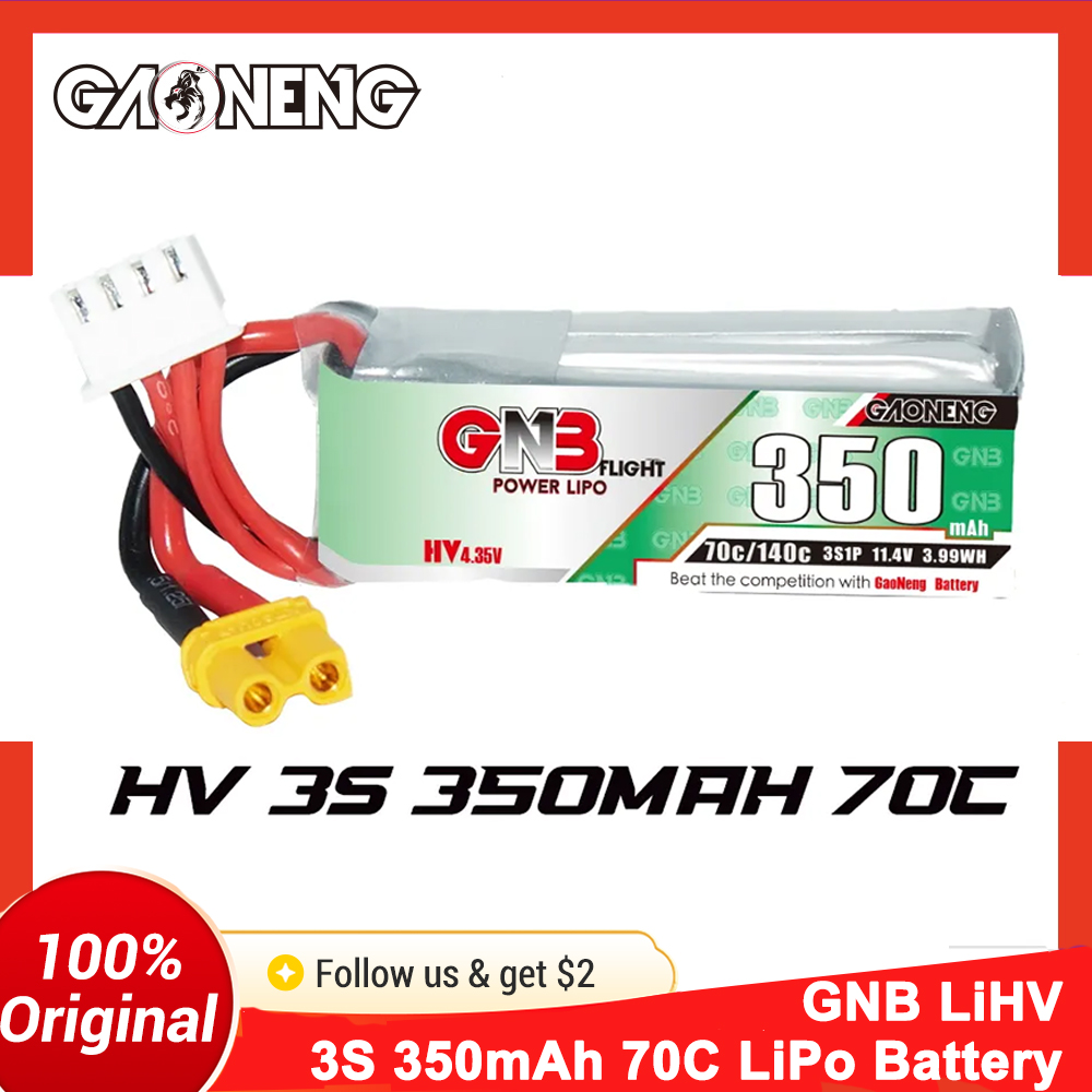 Walksnail Avatar Hd Goggles X - Bateria LiPo Gaoneng GNB 350mAh 3S