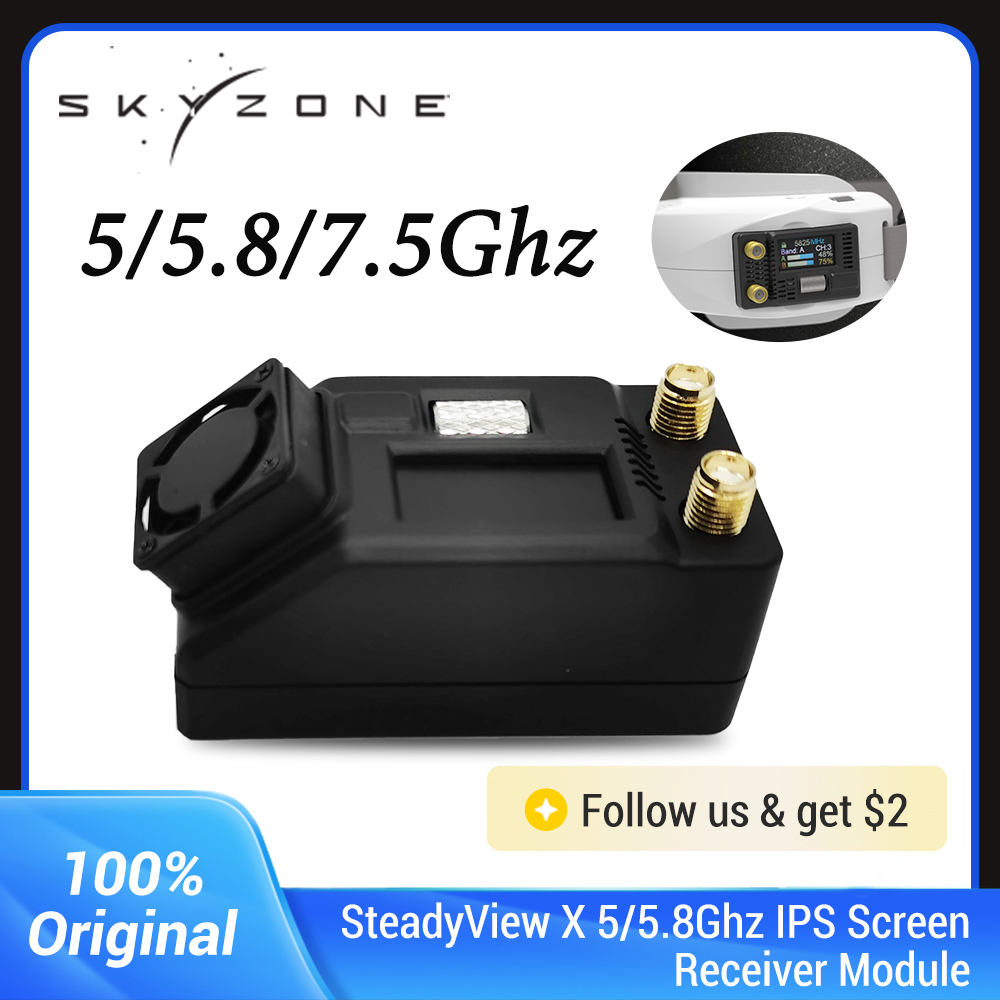 Skyzone Steadyview X Receiver Module - Skyzone-Tela IPS Módulo Receptor, Controle de